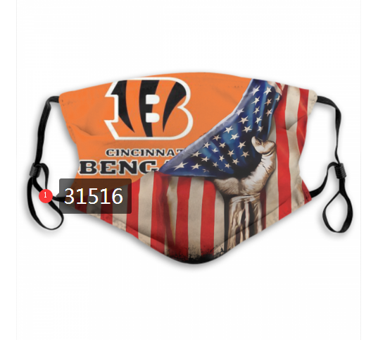 NFL 2020 Cincinnati Bengals #70 Dust mask with filter->nfl dust mask->Sports Accessory